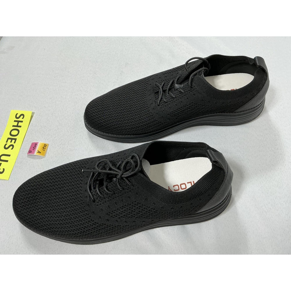 Men’s NWOT Vilocy Lace Up Oxford Sneakers Gray Size Eu 47 Us 12.5 black/black